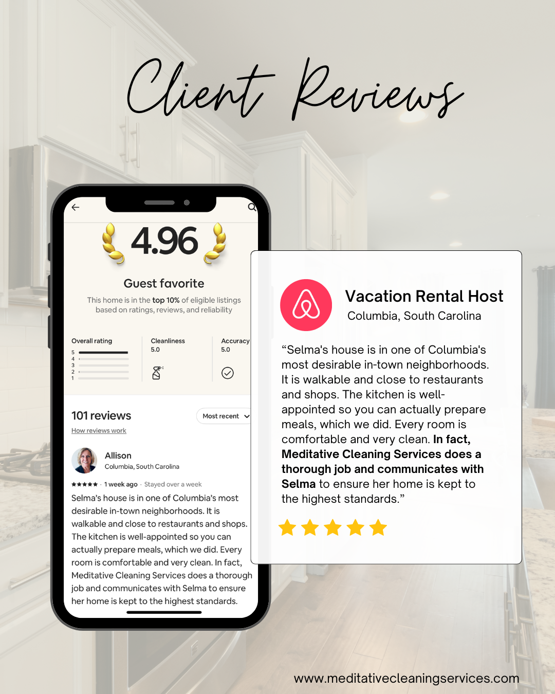 Airbnb cleaning columbia sc 5 star review
